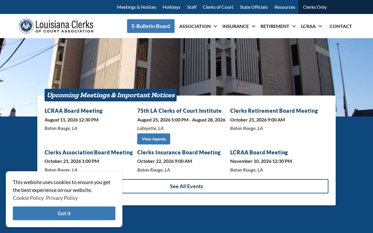 Louisiana Clerks of Court remote access information