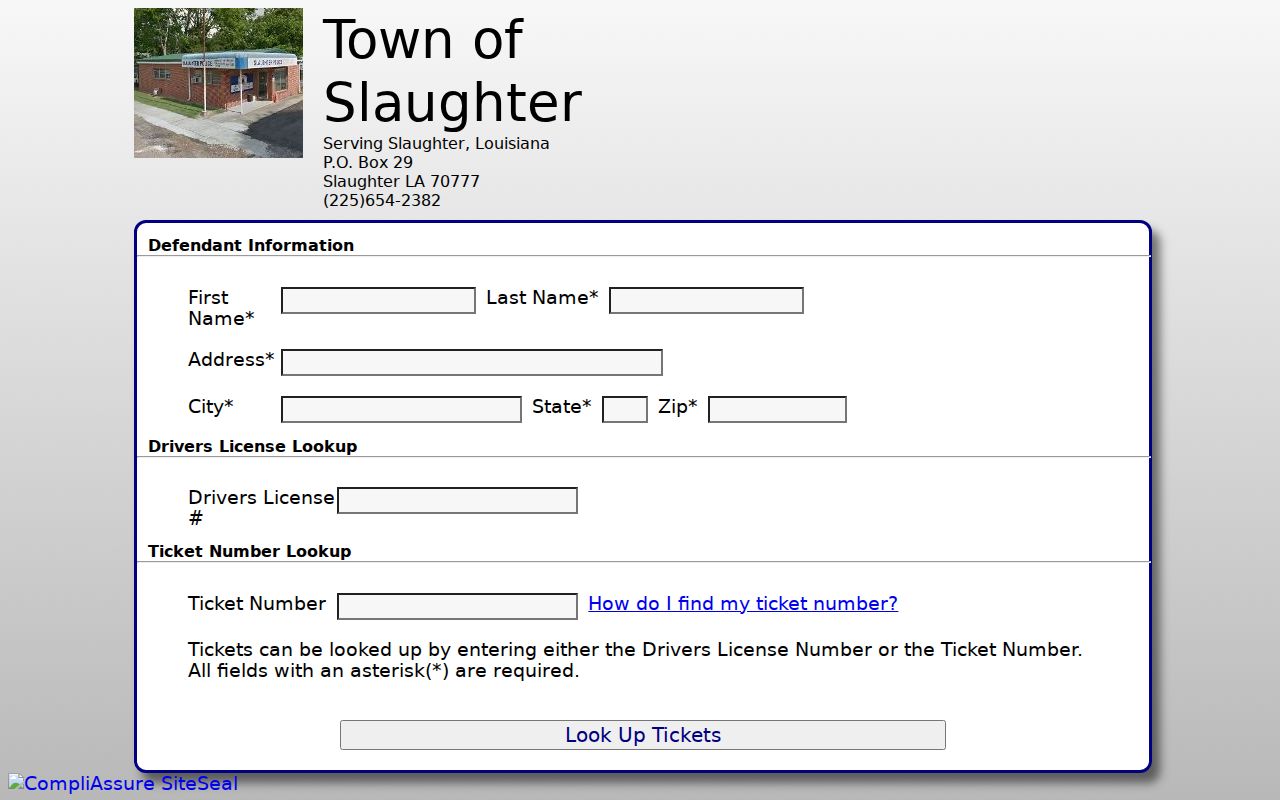 Slaughter QuickCourt municipal citation lookup